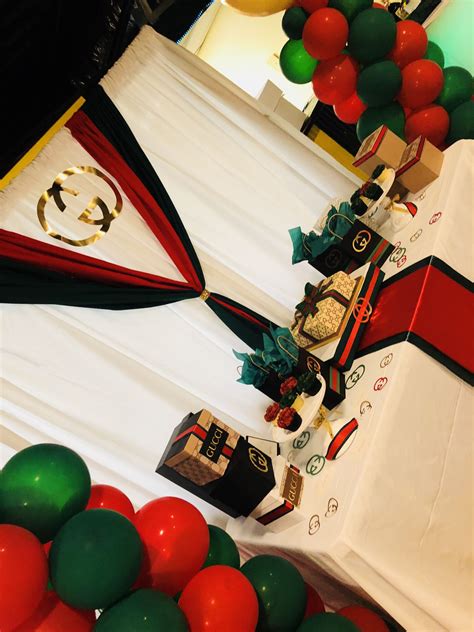 gucci birthday party decorations